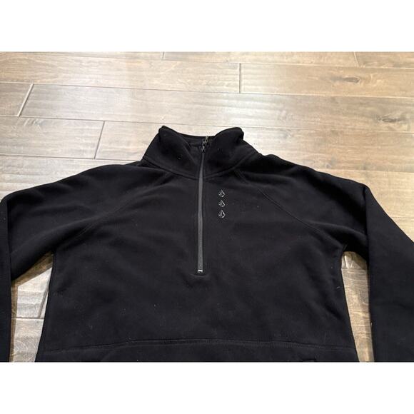 Volcom Polartec Mens Black 1/4 Zip Fleece Pullover Jacket Size S SMALL - Picture 4 of 9